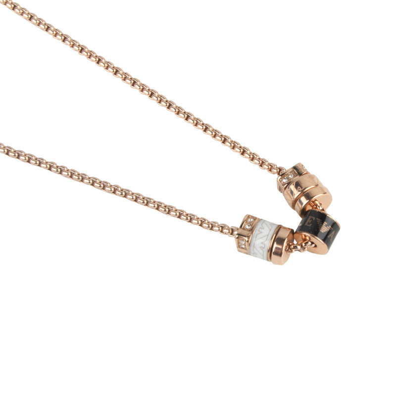 Emporio Armani Black Lacquer Components Necklace EGS2931221