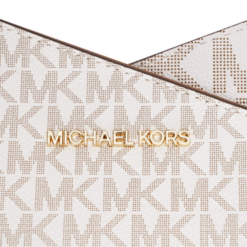 Michael Kors Signature Large Jet Set Travel Shoulder Chain Bag 35F1GTVT3B VANILLA