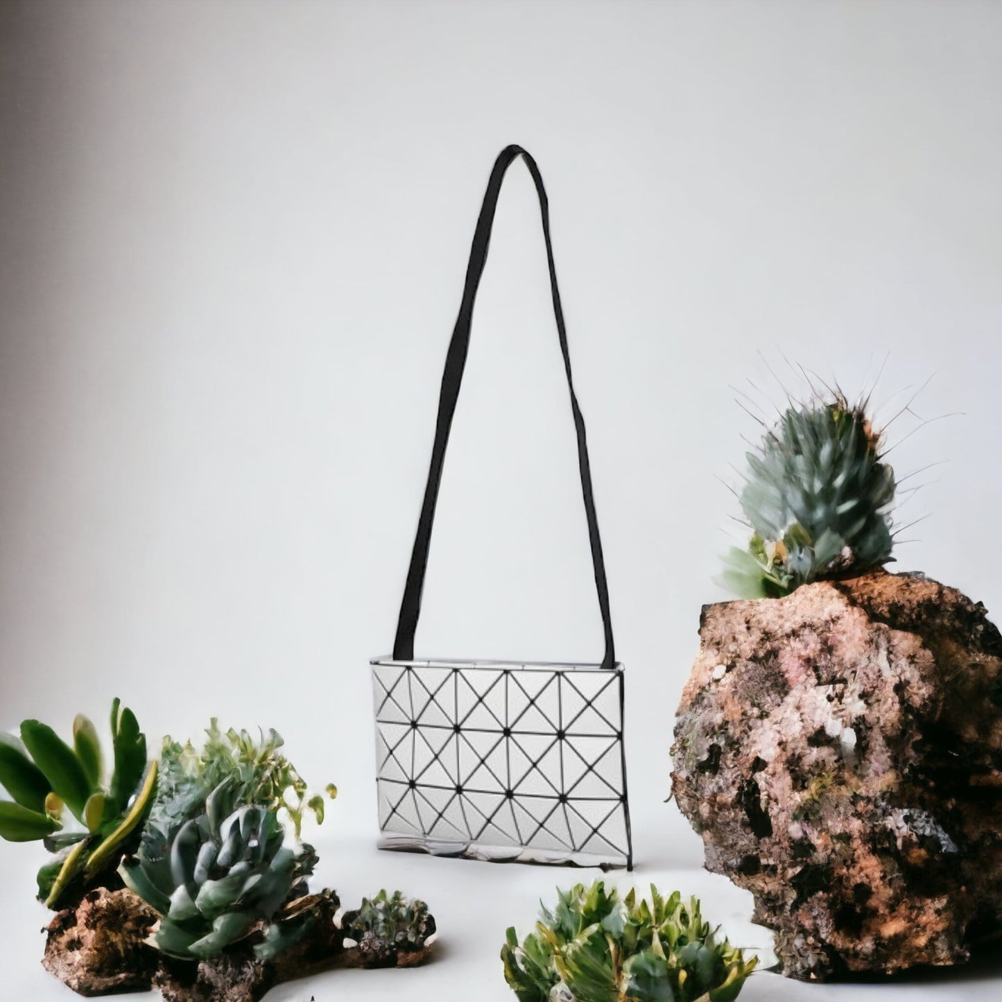 Issey Miyake PVC 五格單肩斜挎包