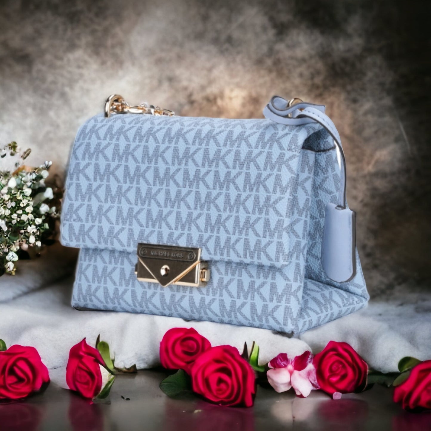 Michael Kors CECE小號PVC印花女士單肩斜挎手提包 35F2G0EC5B