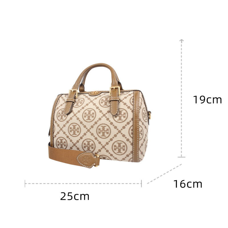 Tory Burch T MONOGRAM 提花手提斜挎女士波士頓包 83970-371
