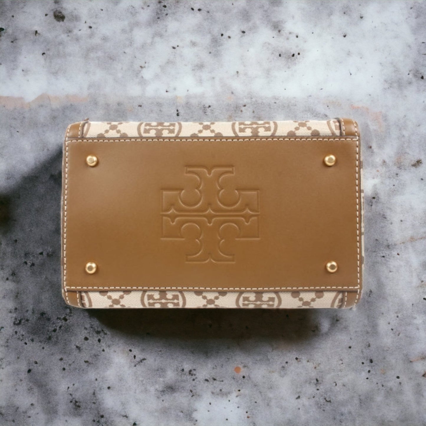 Tory Burch T MONOGRAM 提花手提斜挎女士波士頓包 83970-371