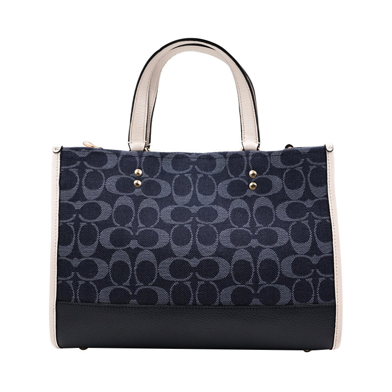 Coach 中號女士帆布配皮單肩斜挎手提包 C2826 IMDEI