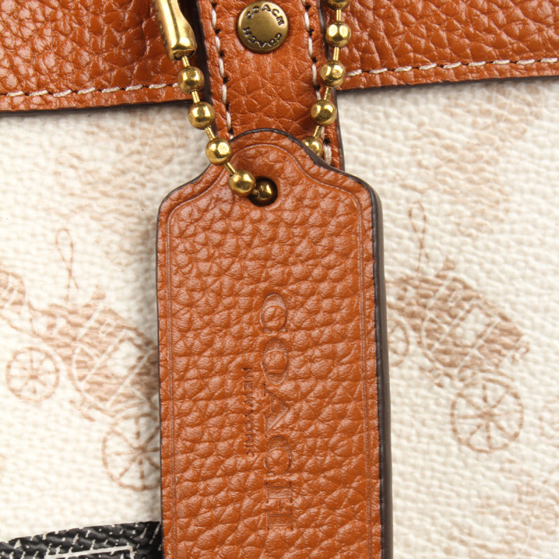 Coach 女士 PVC 配皮單肩手套提包 C8456 B4TXF