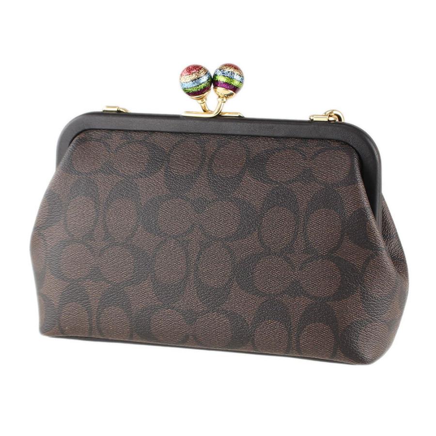 Coach Nora Kisslock Crossbody In Signature Canvas With Glitter CE617IMOSN